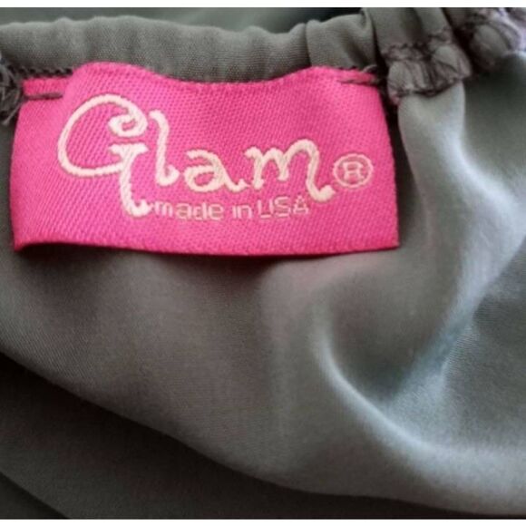 GLAM SAGE GREEN RUFFLE DRESS SZ.S EUC. - Picture 6 of 7